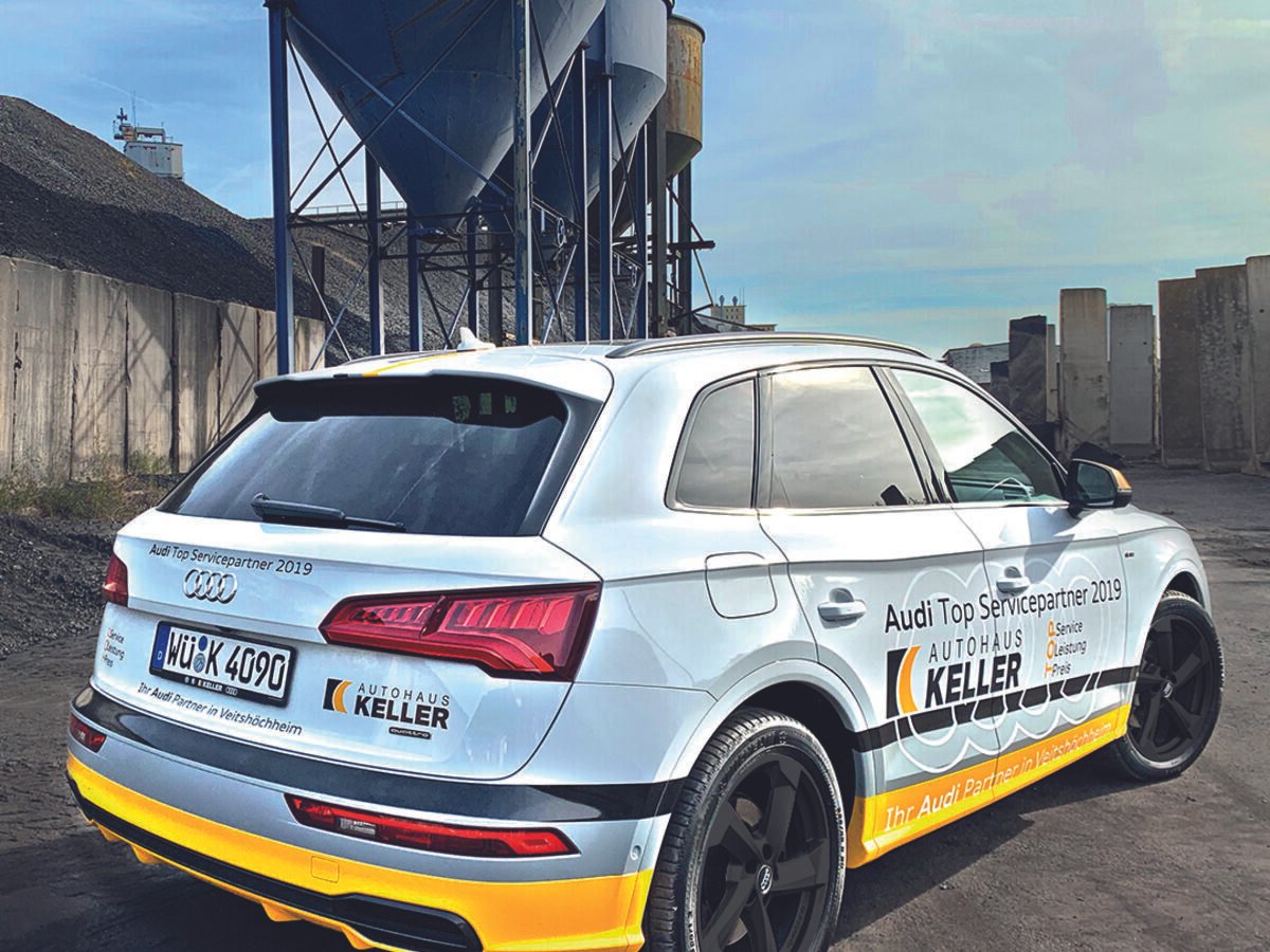 Fahrzeugbeschriftung Autohaus KELLER